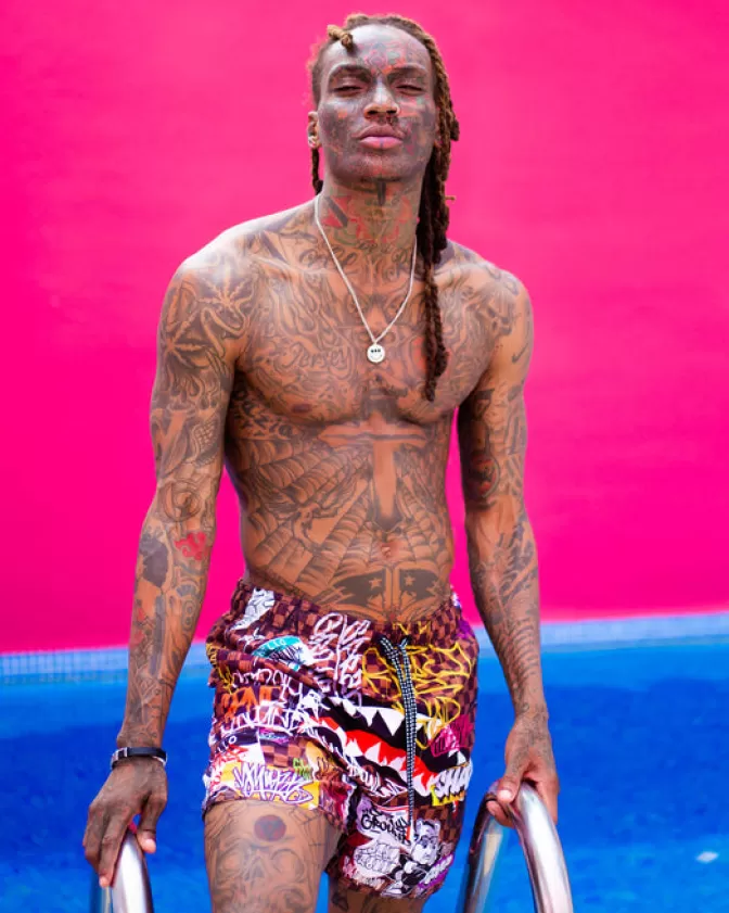 Pantaloncini Nuoto Sprayground - Squali Urbani e Jet Ski, Stile Parigi Bold per Sport Acquatici