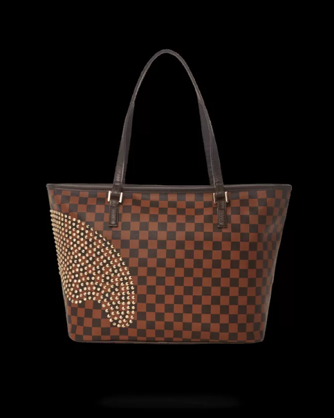 Sprayground Borsa Tote con Stampa Squali nella Città della Luce - Edizione Polaris