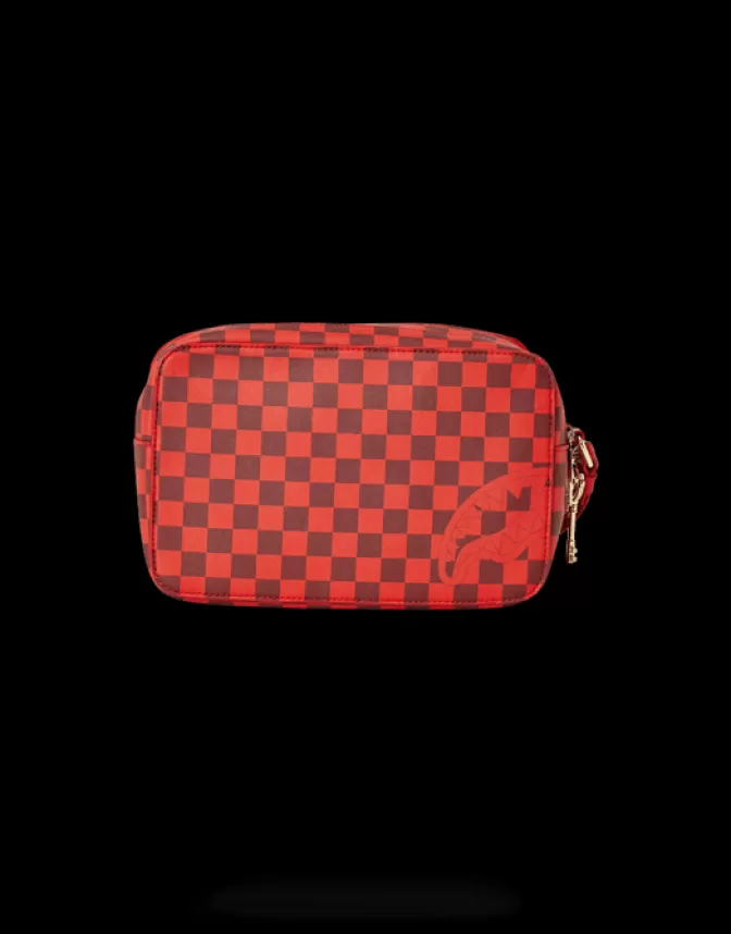 Sprayground Portavalori da Viaggio Edizione Speciale - Design Esclusivo Squali Rossa con Ispirazione Parisina