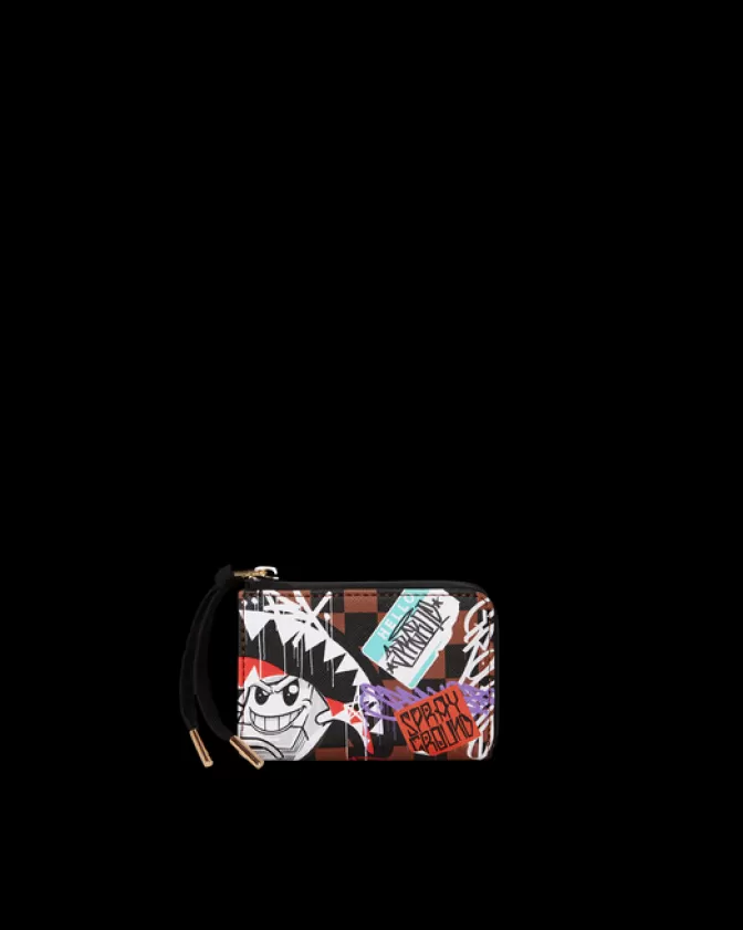Sprayground Portafoglio Rizz - Stile Urbano con Squali e Icone Parigine