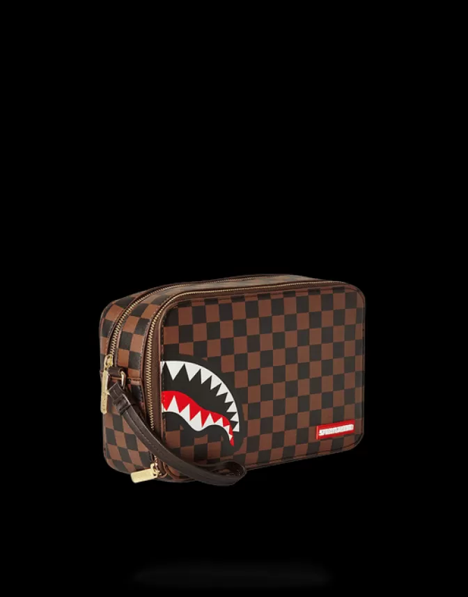 Sprayground Borsa Cosmetici Stile Parigi - Portavalori con Design Squali Edizione Limitata
