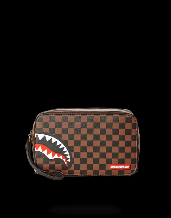 Sprayground Borsa Cosmetici Stile Parigi - Portavalori con Design Squali Edizione Limitata