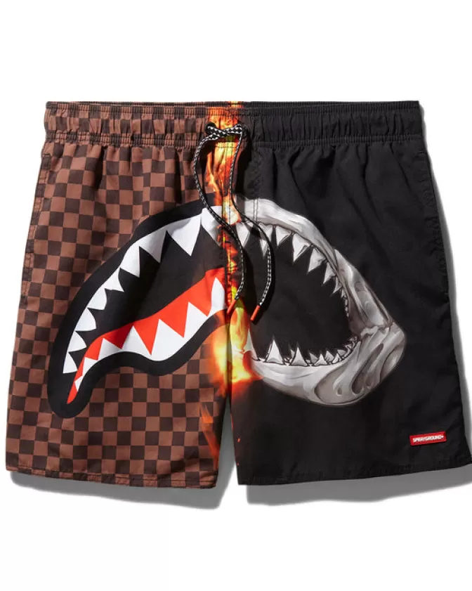 Costumi da Bagno Uomo Sprayground - Modello Shark Revolution Paris, Tronchetto Idrorepellente Anticloro Edizione Limitata