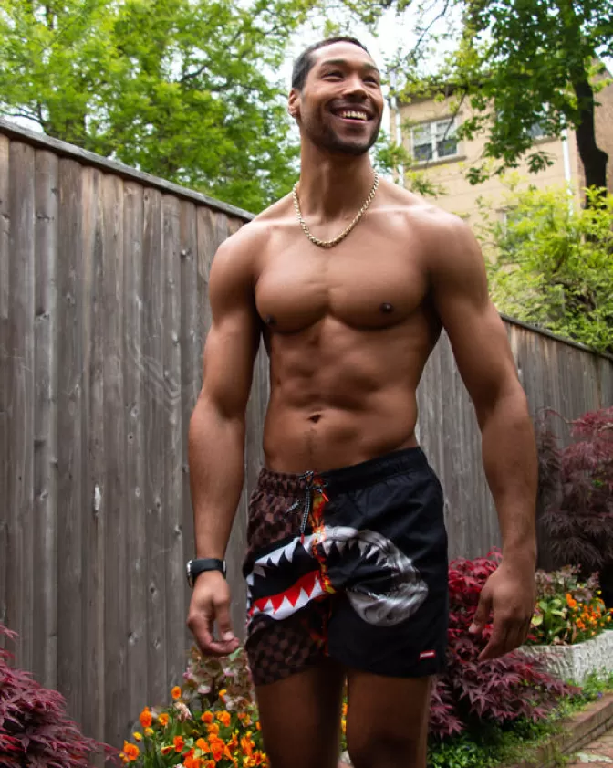Costumi da Bagno Uomo Sprayground - Modello Shark Revolution Paris, Tronchetto Idrorepellente Anticloro Edizione Limitata
