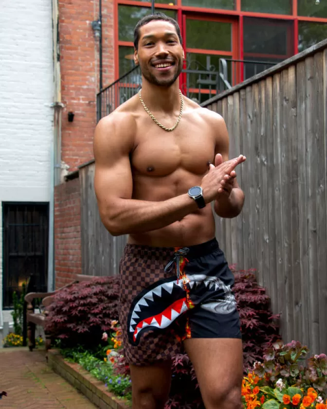 Costumi da Bagno Uomo Sprayground - Modello Shark Revolution Paris, Tronchetto Idrorepellente Anticloro Edizione Limitata