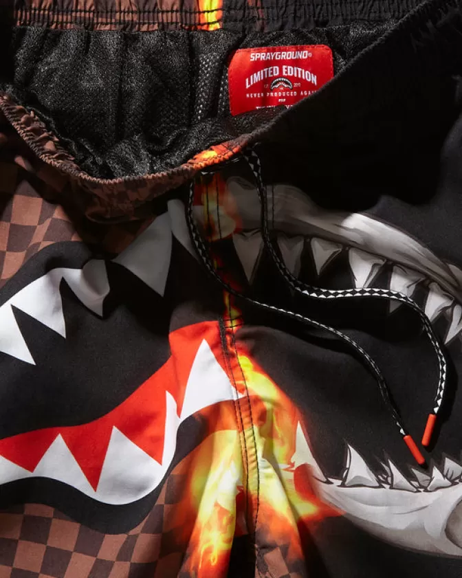 Costumi da Bagno Uomo Sprayground - Modello Shark Revolution Paris, Tronchetto Idrorepellente Anticloro Edizione Limitata