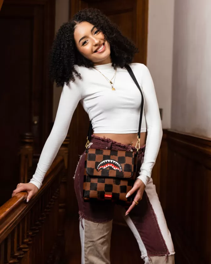 Borsa a Sling Vanquish Grande - Squali di Parigi - Crossbody Spazioso con Stile Streetwear Sprayground
