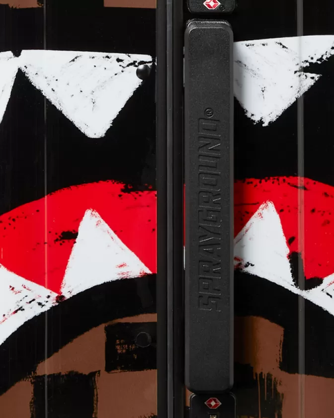 Sprayground | Valigia Rigida Cabina con Stampa Squali a Parigi - Sconfitta Sharknautics - Ultime Unità in Saldo!