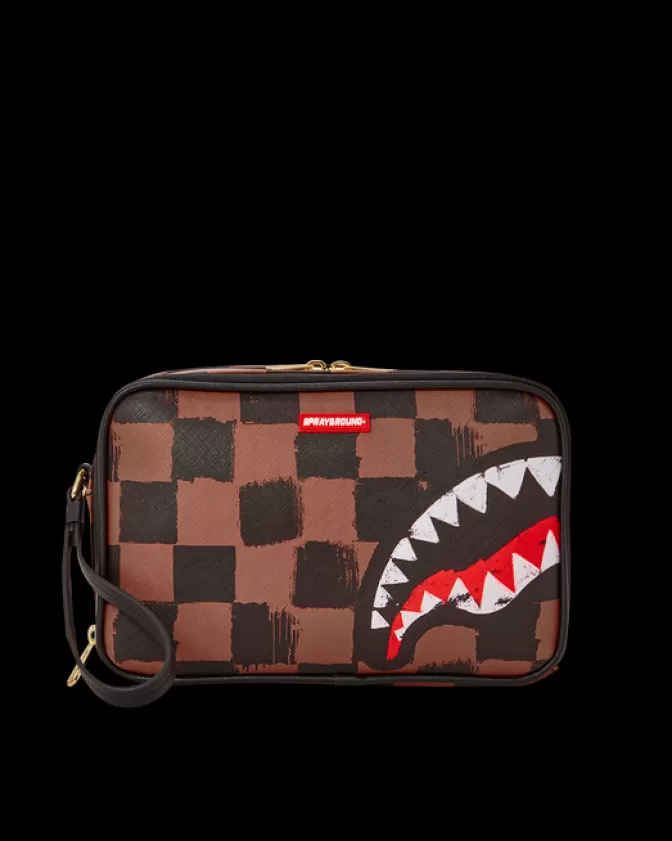 Sprayground Borsa da Toilette con Stile: Squali di Parigi e Design Portavalori Esclusivo