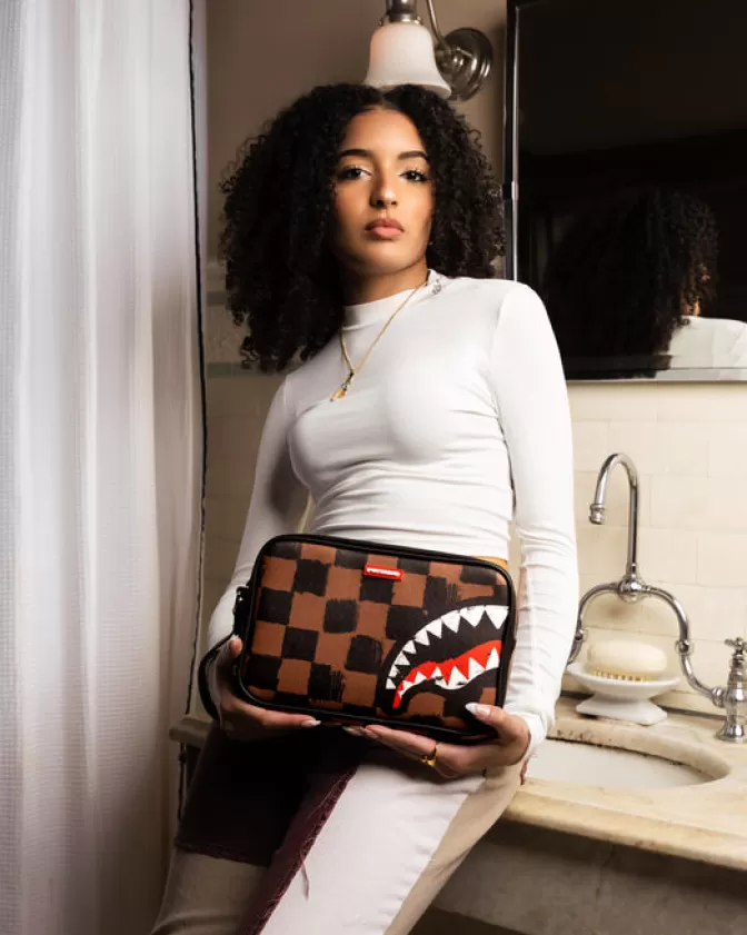 Sprayground Borsa da Toilette con Stile: Squali di Parigi e Design Portavalori Esclusivo