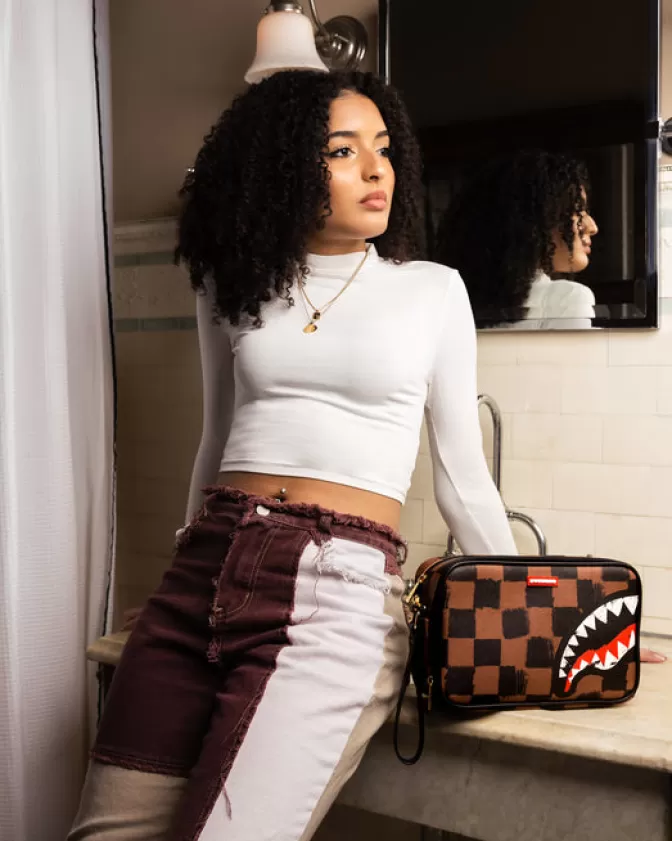 Sprayground Borsa da Toilette con Stile: Squali di Parigi e Design Portavalori Esclusivo