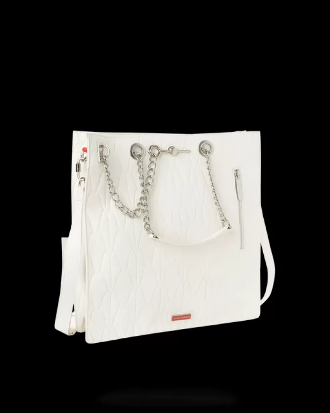 Sprayground Borsa a Tracolla Squali del Mondo - Stampa Unica con Dettagli Predatori Marini, Capienza XL e Design Impermeabile per Viaggi e Spiaggia