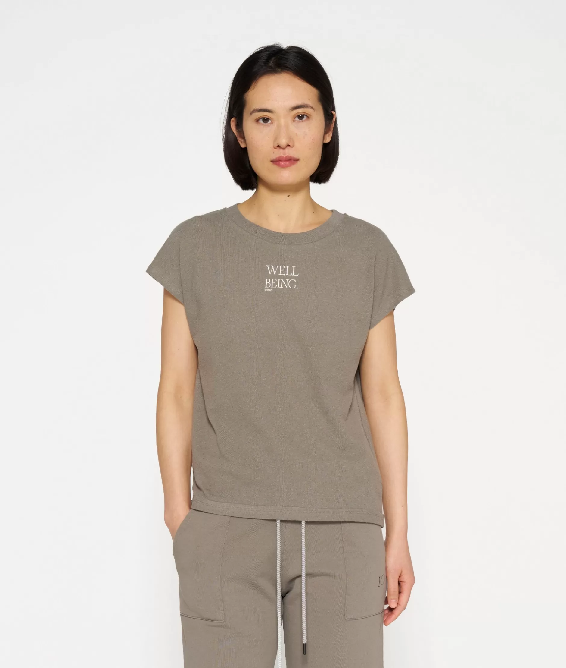 Maglietta Donna in Lino Semplice - T-Shirt Manica Corta Stile Casual, Collezione 10 Giorni