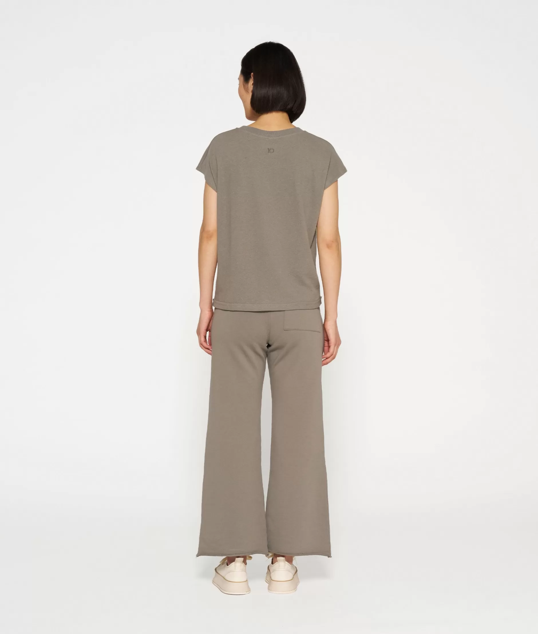 Maglietta Donna in Lino Semplice - T-Shirt Manica Corta Stile Casual, Collezione 10 Giorni