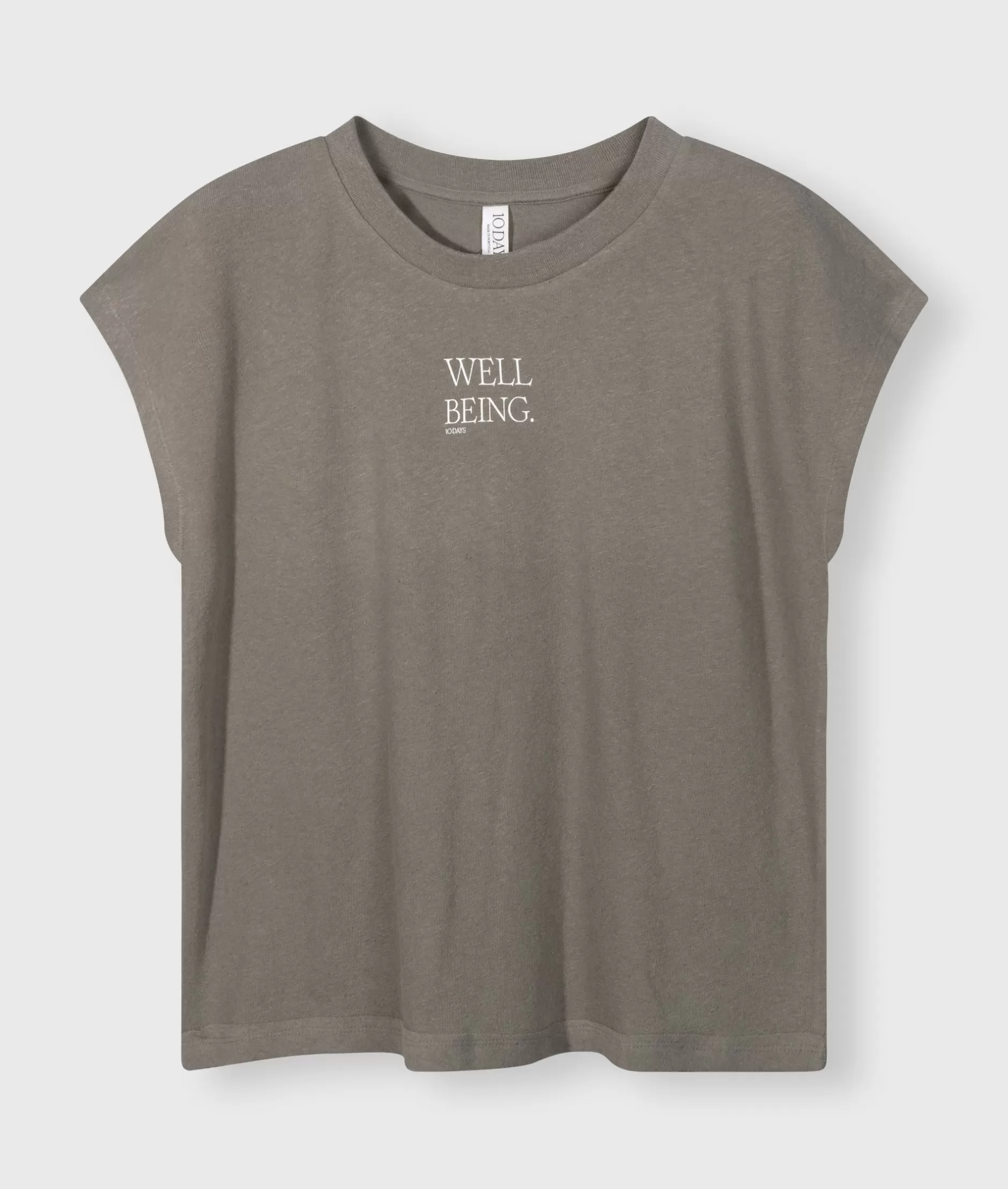 Maglietta Donna in Lino Semplice - T-Shirt Manica Corta Stile Casual, Collezione 10 Giorni