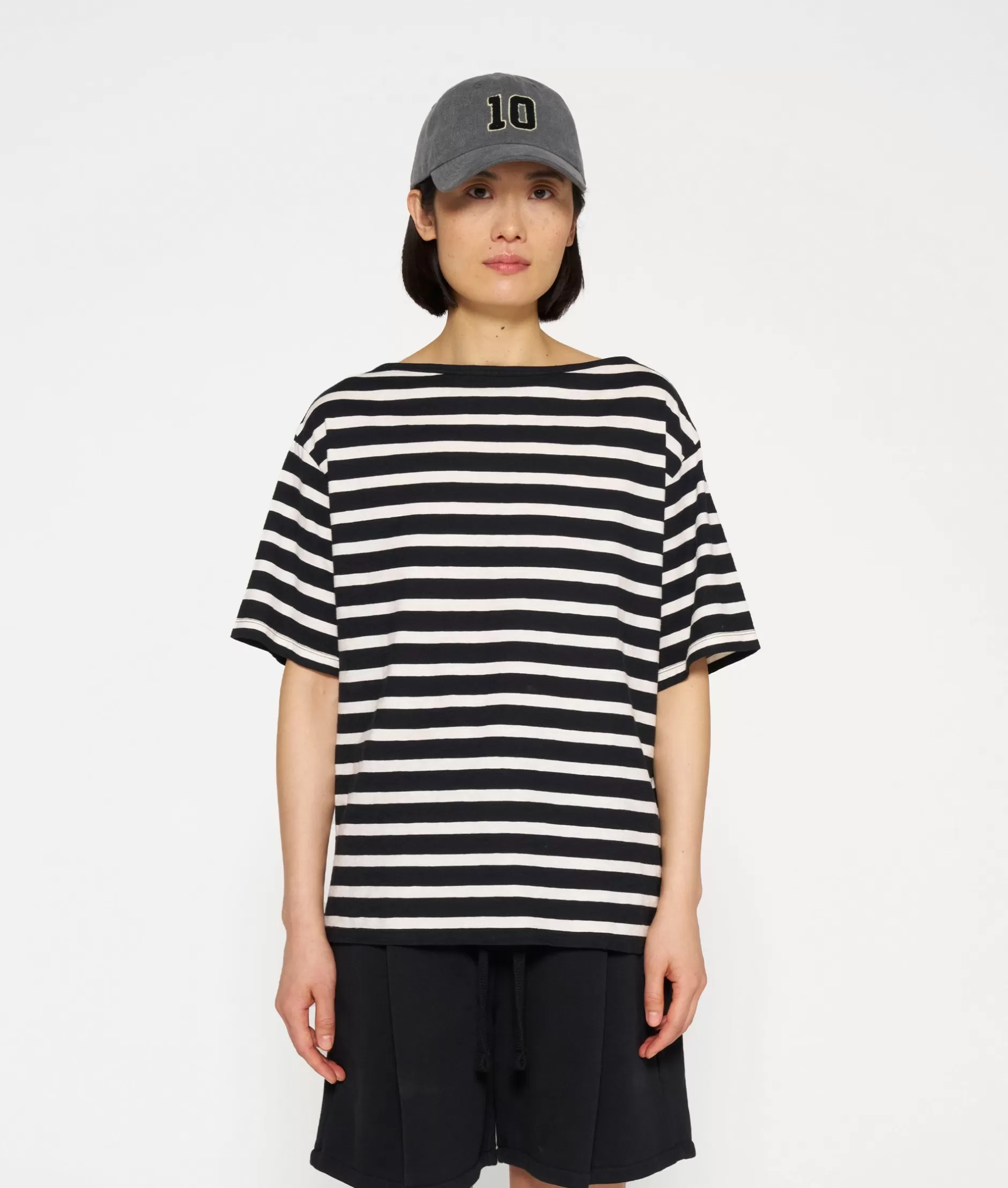 Magliette Donna 10DAYS - T-Shirt Manica Corta Strisce Confortevole, Stile Casual Per Tutto il Giorno