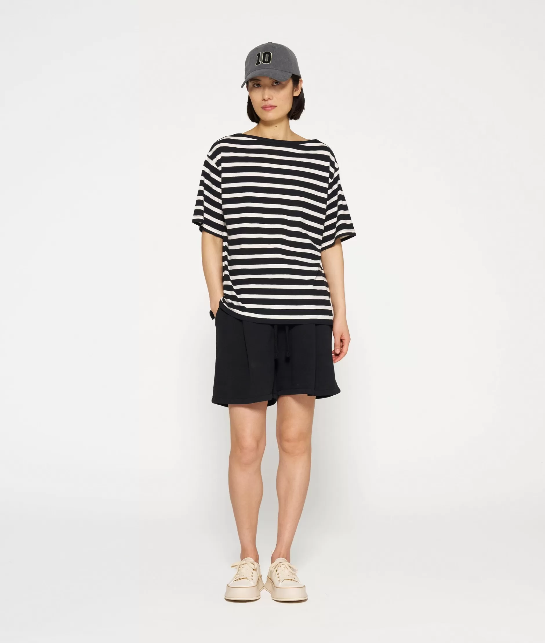 Magliette Donna 10DAYS - T-Shirt Manica Corta Strisce Confortevole, Stile Casual Per Tutto il Giorno