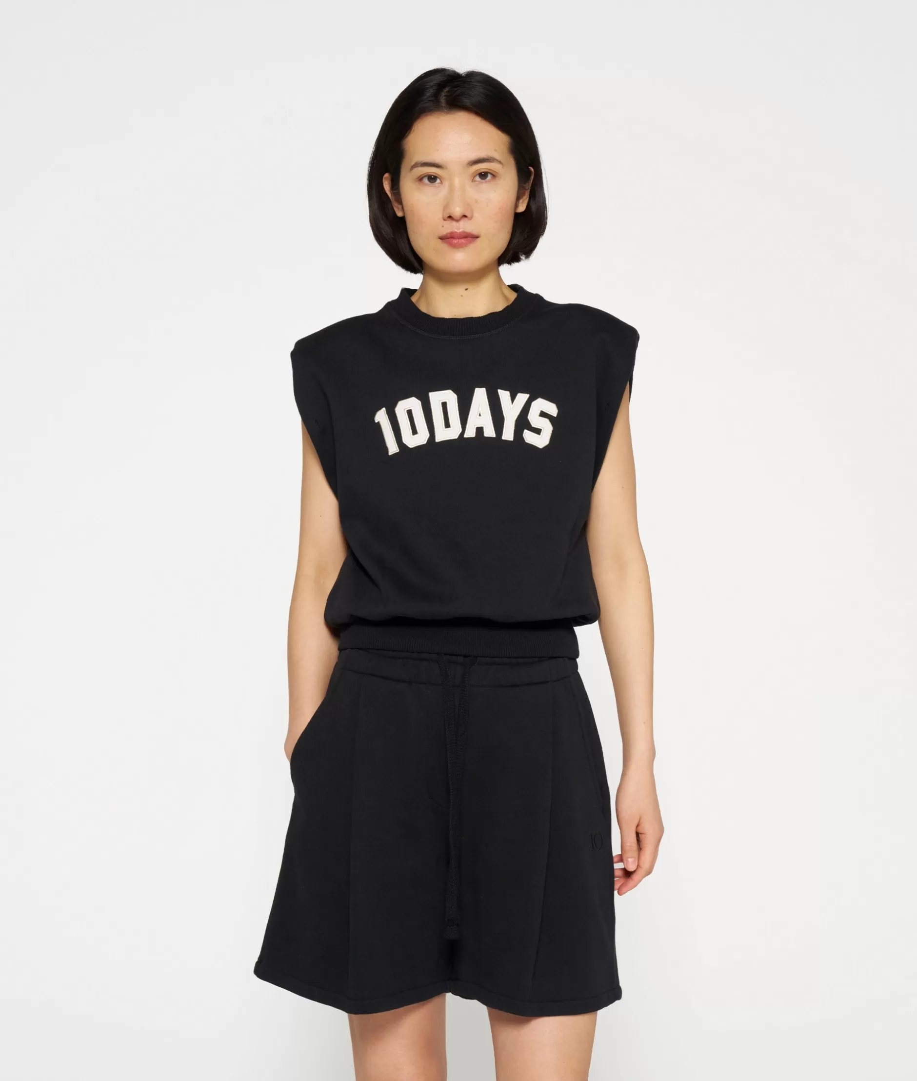 Maglia senza Maniche Damen 10GIORNI - Top a Effetto Grafico, Comodo e Versatile per Look Casual e All-Day Comfort