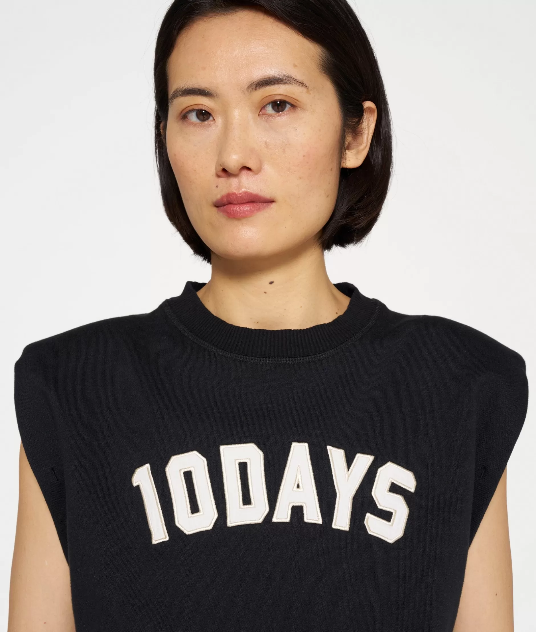 Maglia senza Maniche Damen 10GIORNI - Top a Effetto Grafico, Comodo e Versatile per Look Casual e All-Day Comfort