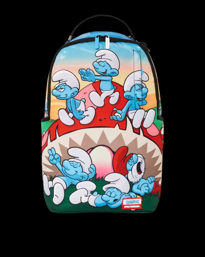 Zaino Sprayground con Funghi dei Puffi - Design Unico Stile Casual