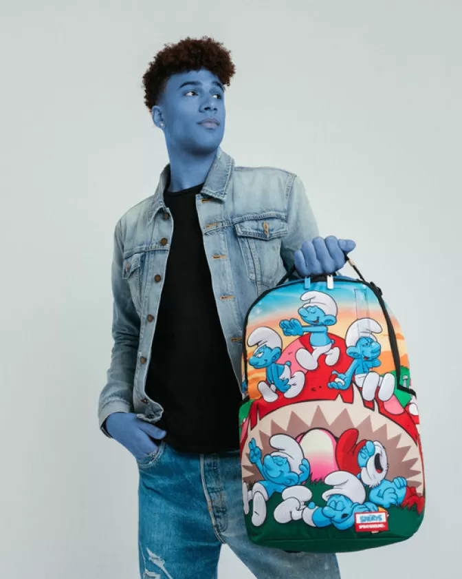 Zaino Sprayground con Funghi dei Puffi - Design Unico Stile Casual