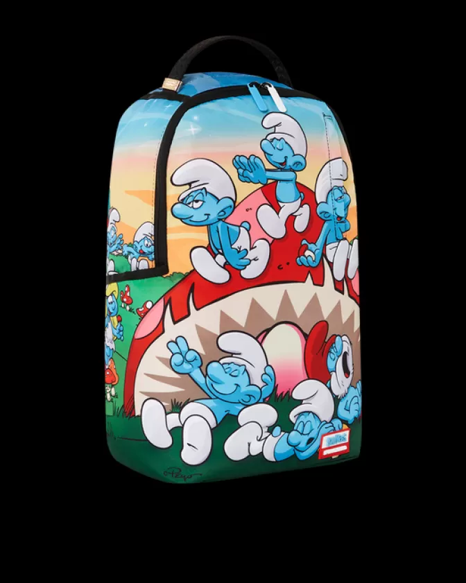 Zaino Sprayground con Funghi dei Puffi - Design Unico Stile Casual