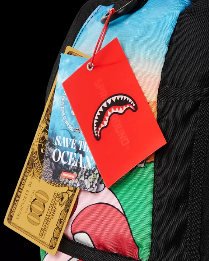 Zaino Sprayground con Funghi dei Puffi - Design Unico Stile Casual