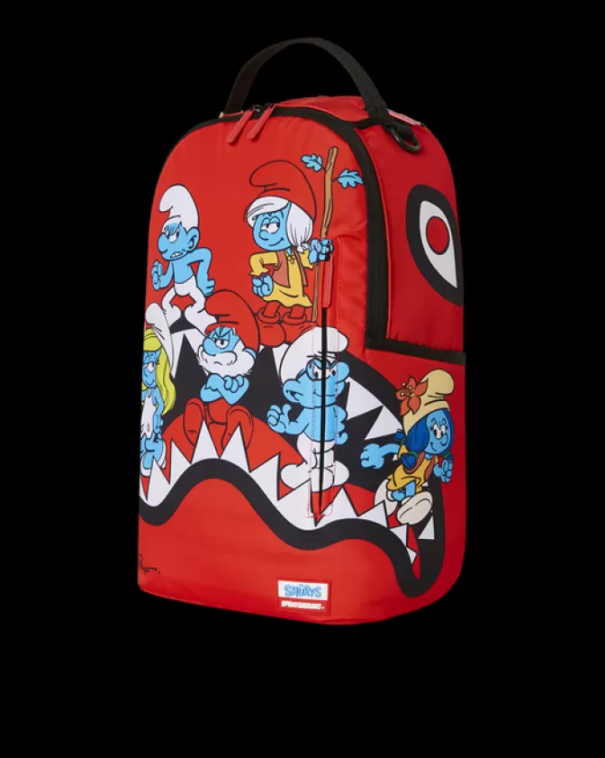 Zaini Sprayground Originali - Design con Puffi e Squalo in Stile Dinamico