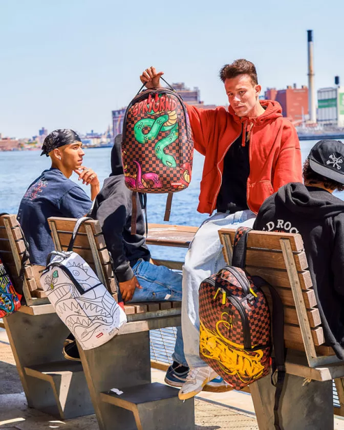 Sprayground Zaino Stile Urbano - Motivo Serpente Edizione Limitata DLXV