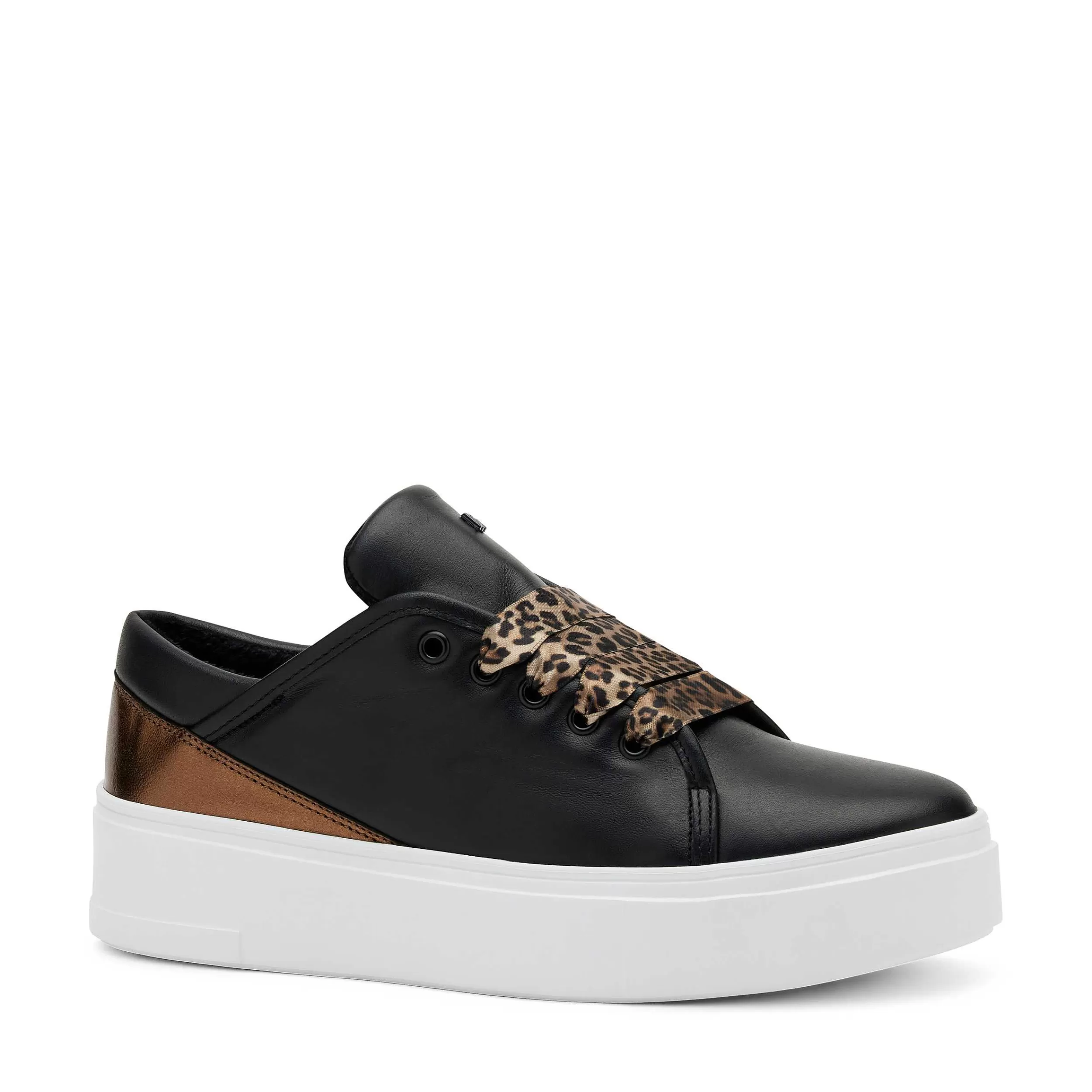Scarpe da Ginnastica Eleganti Donna in Pelle con Laccetti di Raso - Sneaker Comode e Slip-On Femminili