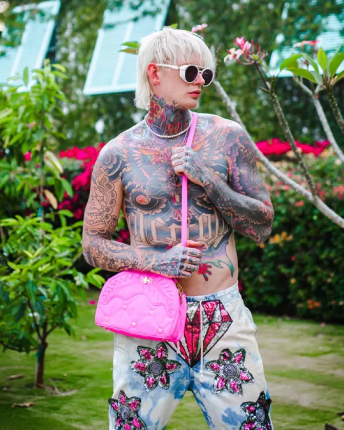 Borsa a Mano Sprayground 'Sorbetto Stunna' - Capolavoro Estivo con Design Unico e Dettagli Vibranti!