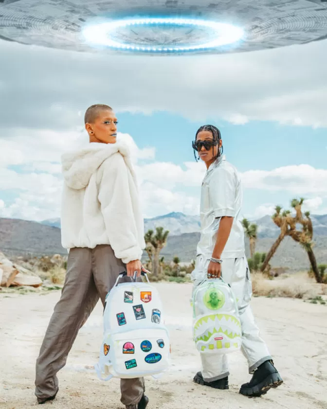 Zaino Sprayground Space Seeker - Tascabile Multifunzionale Impermeabile con Scomparti Segreti per Escursioni Spaziali