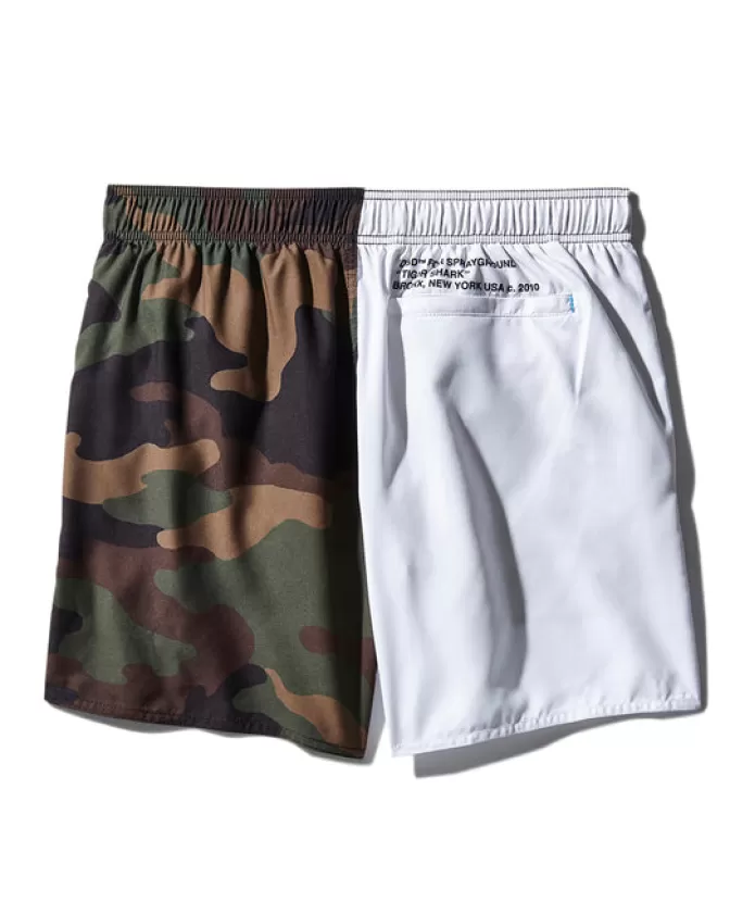 Sprayground Costumi da Bagno Uomo - Motivo Camouflage Squarciato con Stampa Shoto, Design Sportivo e Impermeabile per Nuoto Avventuroso