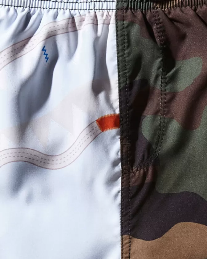 Sprayground Costumi da Bagno Uomo - Motivo Camouflage Squarciato con Stampa Shoto, Design Sportivo e Impermeabile per Nuoto Avventuroso