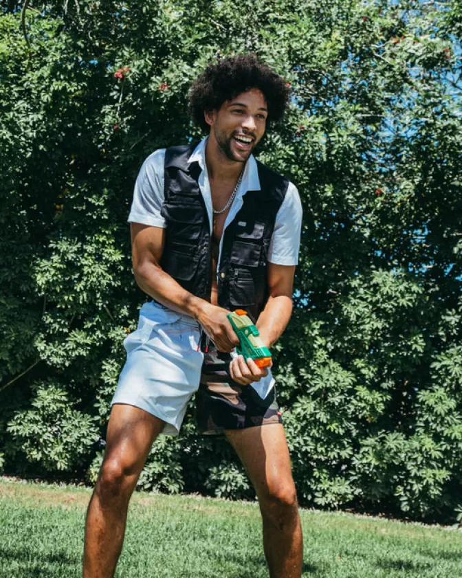 Sprayground Costumi da Bagno Uomo - Motivo Camouflage Squarciato con Stampa Shoto, Design Sportivo e Impermeabile per Nuoto Avventuroso