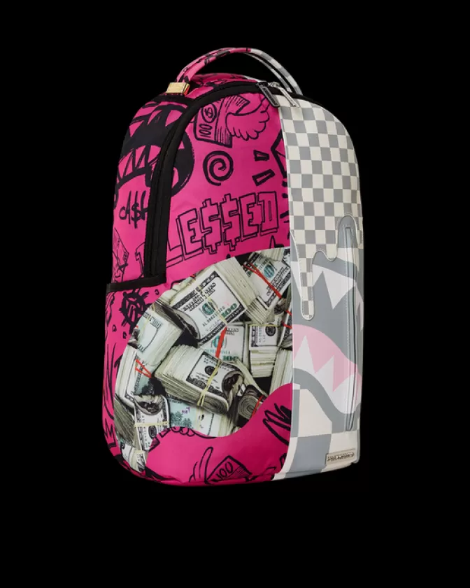Zaino Sprayground Portafortuna Denaro Divisibile - Design Esclusivo DLXV con Tasche Organizzate