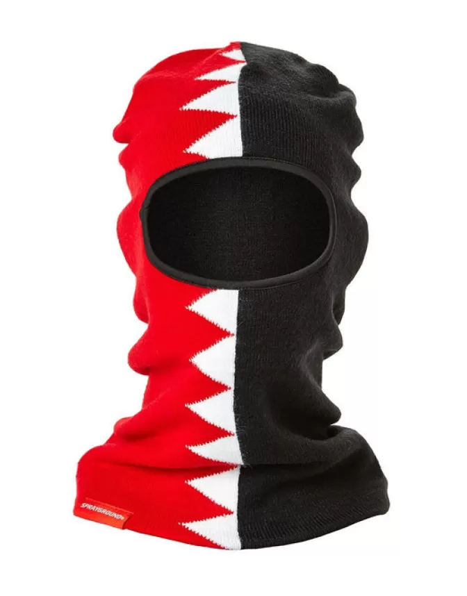 Sprayground Passamontagna Sportivo con Motivo Squalo Spaccato - Copricapo Termico per Sci e Attività Invernali