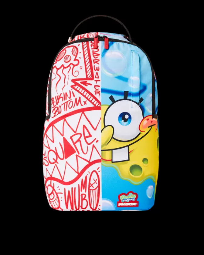 Sprayground - Zaino a Sacco con Design Esclusivo SpongeBob Stile Fusion