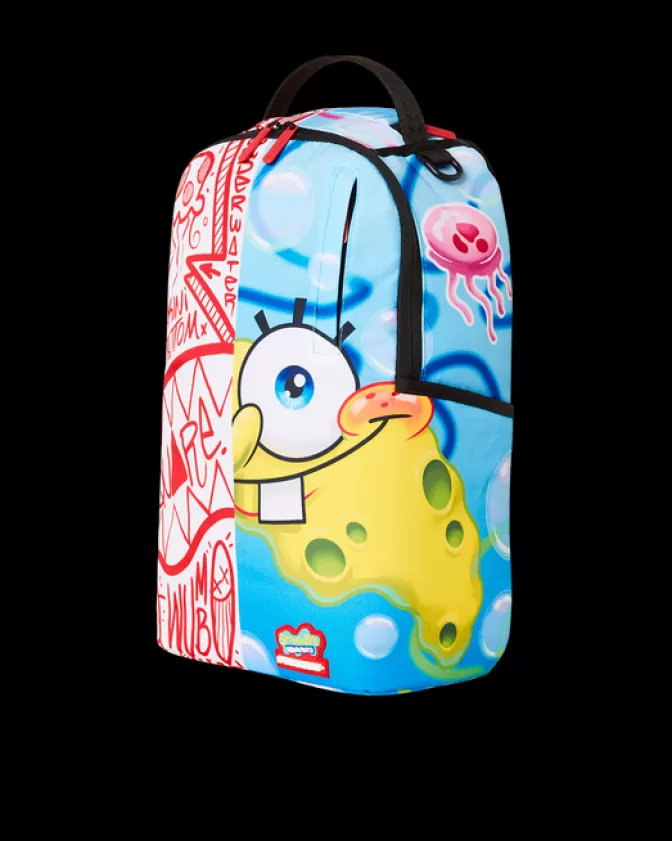 Sprayground - Zaino a Sacco con Design Esclusivo SpongeBob Stile Fusion