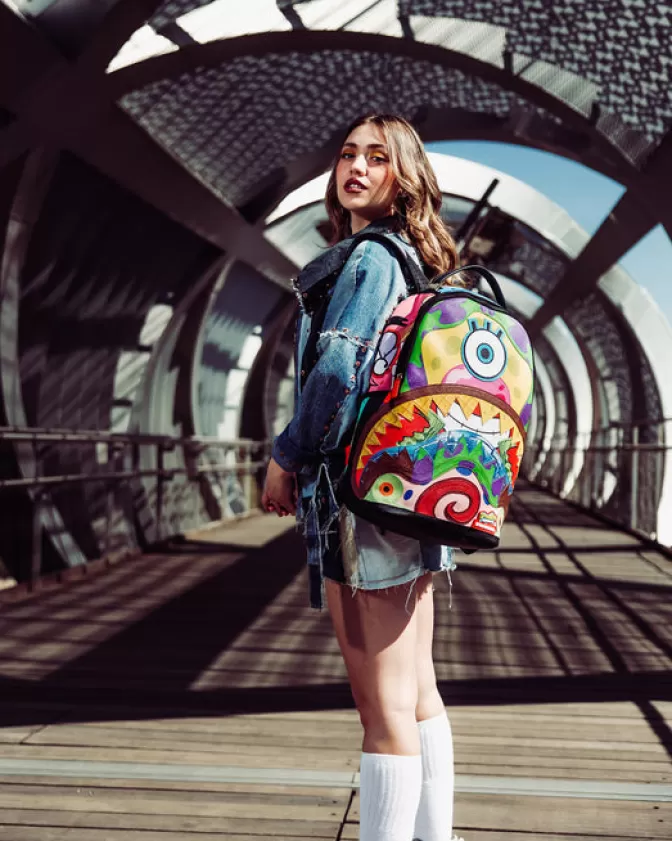 Sprayground - Zaino Fashion con Stampa SpongeBob | Design Unico e Tessuto Premium | Modello DLXV