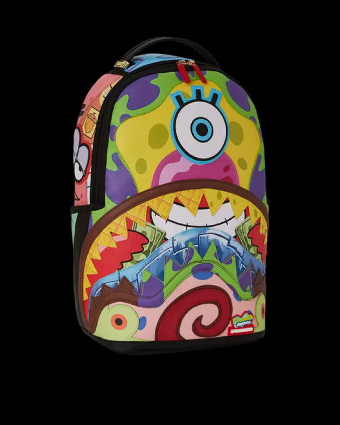 Sprayground - Zaino Fashion con Stampa SpongeBob | Design Unico e Tessuto Premium | Modello DLXV