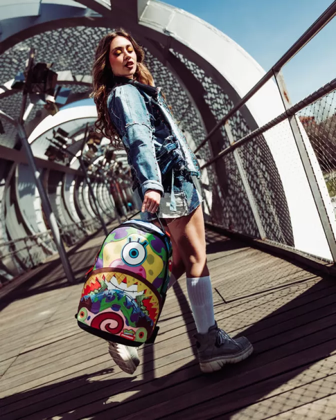Sprayground - Zaino Fashion con Stampa SpongeBob | Design Unico e Tessuto Premium | Modello DLXV