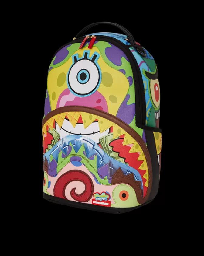 Sprayground - Zaino Fashion con Stampa SpongeBob | Design Unico e Tessuto Premium | Modello DLXV
