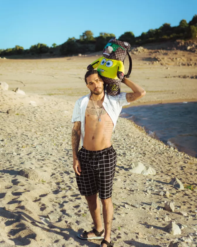 Zaini Sprayground - Peluche SpongeBob MoneyBear Design Unico - Edizione Limitata per Stile Streetwear