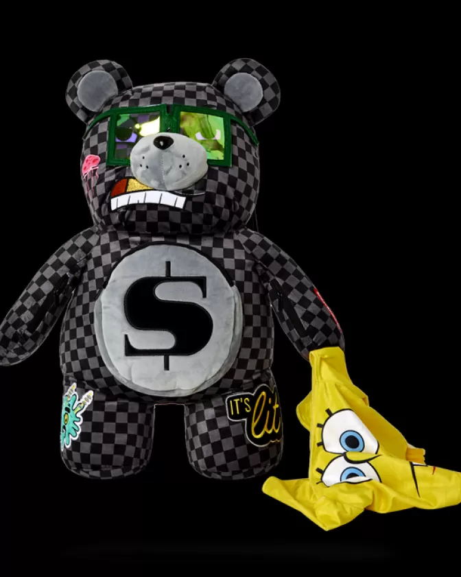 Zaini Sprayground - Peluche SpongeBob MoneyBear Design Unico - Edizione Limitata per Stile Streetwear