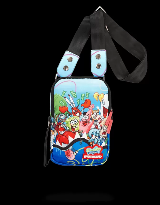 Sprayground - Borse a Tracolla Crossbody Originali con Stampa SpongeBob Shark - Stile Urbano