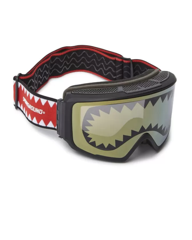 Occhiali da Sci Sprayground Stile Squalo - 3 Lenti Intercambiabili Impermeabili per Avventure Invernali