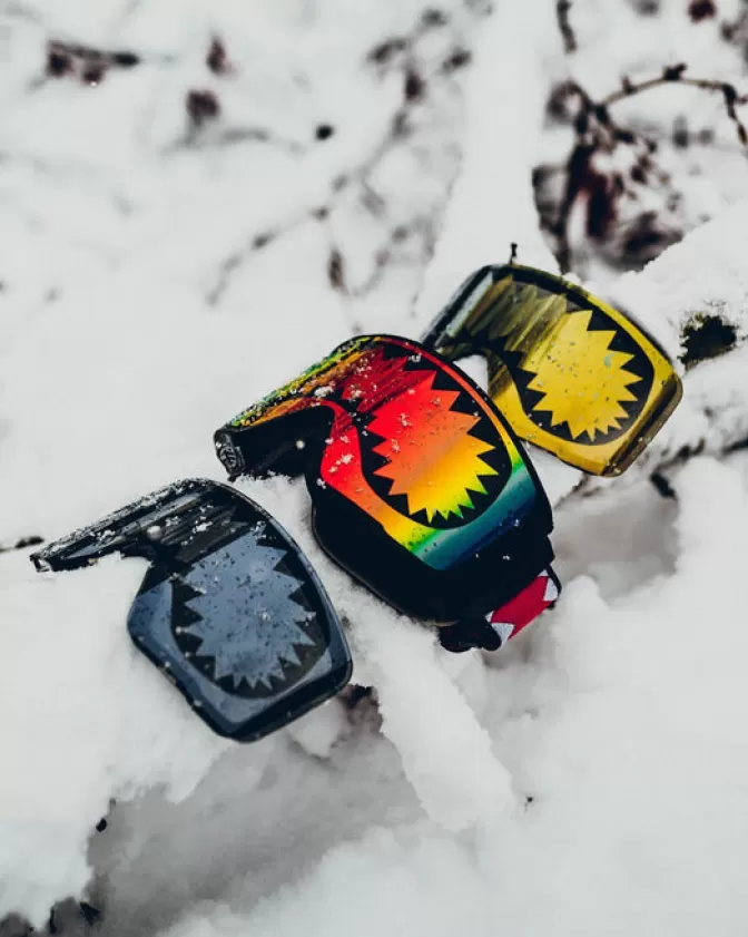 Occhiali da Sci Sprayground Stile Squalo - 3 Lenti Intercambiabili Impermeabili per Avventure Invernali