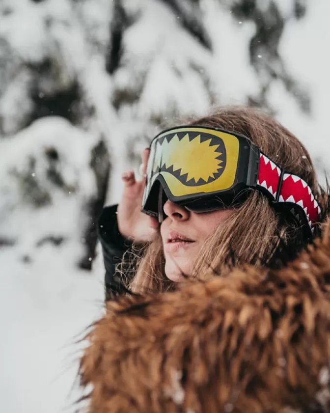 Occhiali da Sci Sprayground Stile Squalo - 3 Lenti Intercambiabili Impermeabili per Avventure Invernali