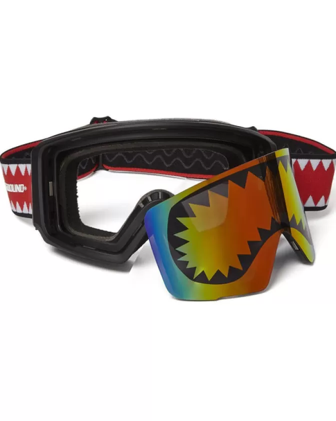 Occhiali da Sci Sprayground Stile Squalo - 3 Lenti Intercambiabili Impermeabili per Avventure Invernali